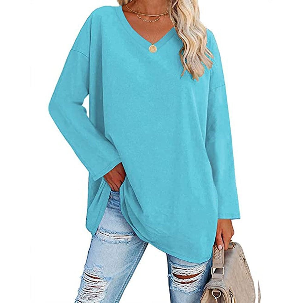 🔥The Last Day Promotion-SALE 70% OFF💋Women's loose long sleeve fashion V-neck knit top