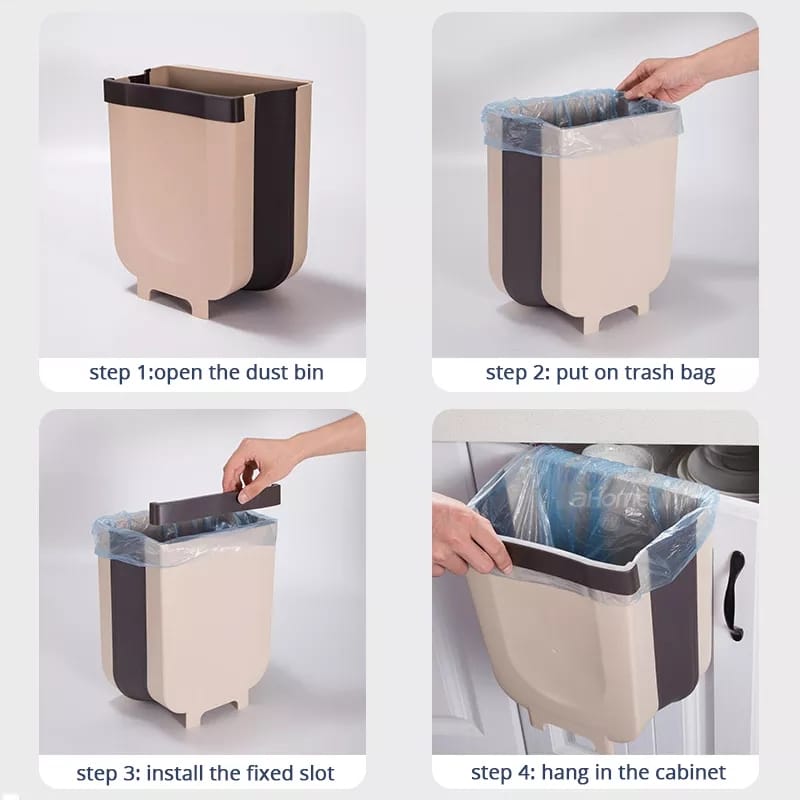 FOLDABLE CABINET TRASH BIN