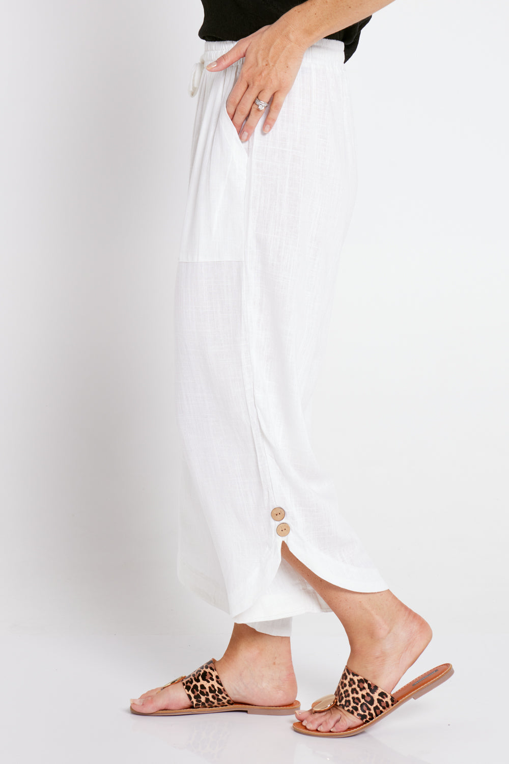 Cartia Linen Pants - Ivory