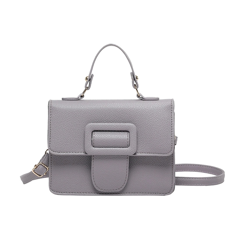 Women's Pu Leather Solid Color Basic Flip Cover Handbag