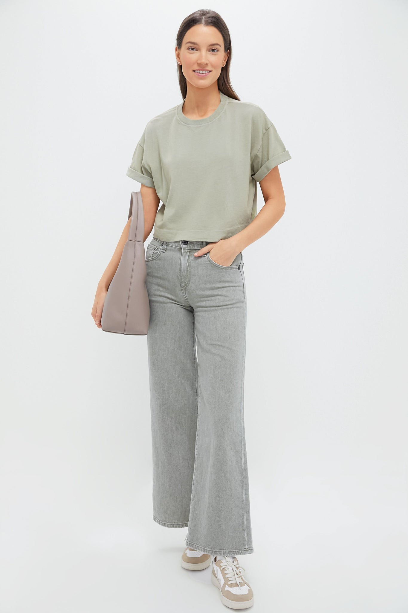 Pistachio Slim Wide Leg