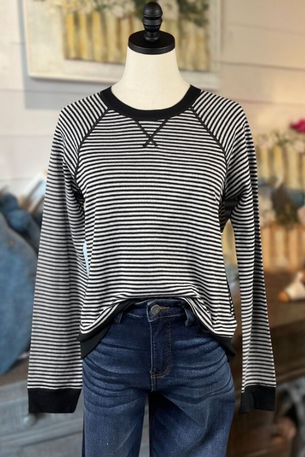 Striped Knit Pullover