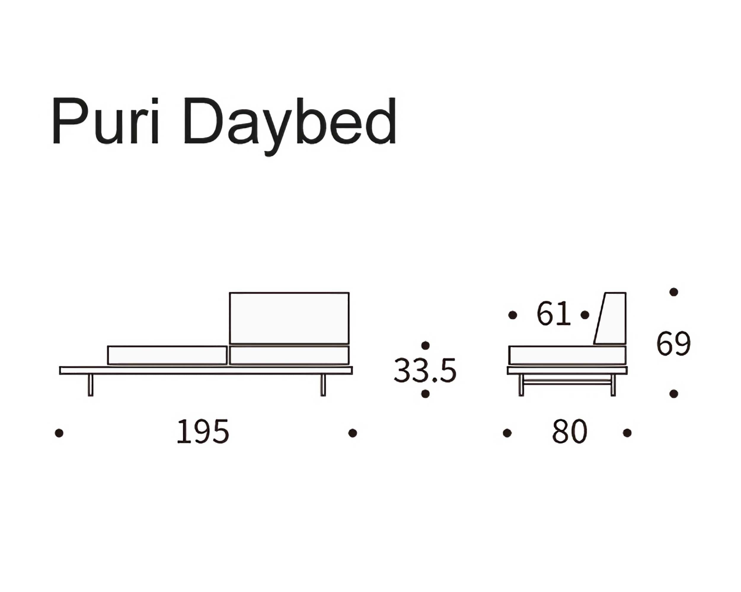 Innovation Puri Daybed with Oak Table