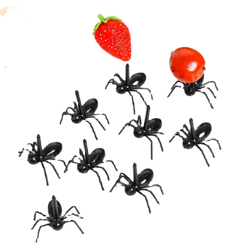 Cute Solid Color Ants Plastic Fruit Fork 1 Set