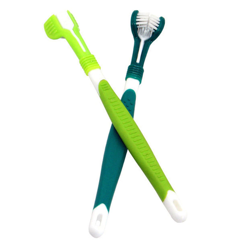 Three-Head Toothbrush For Dogs