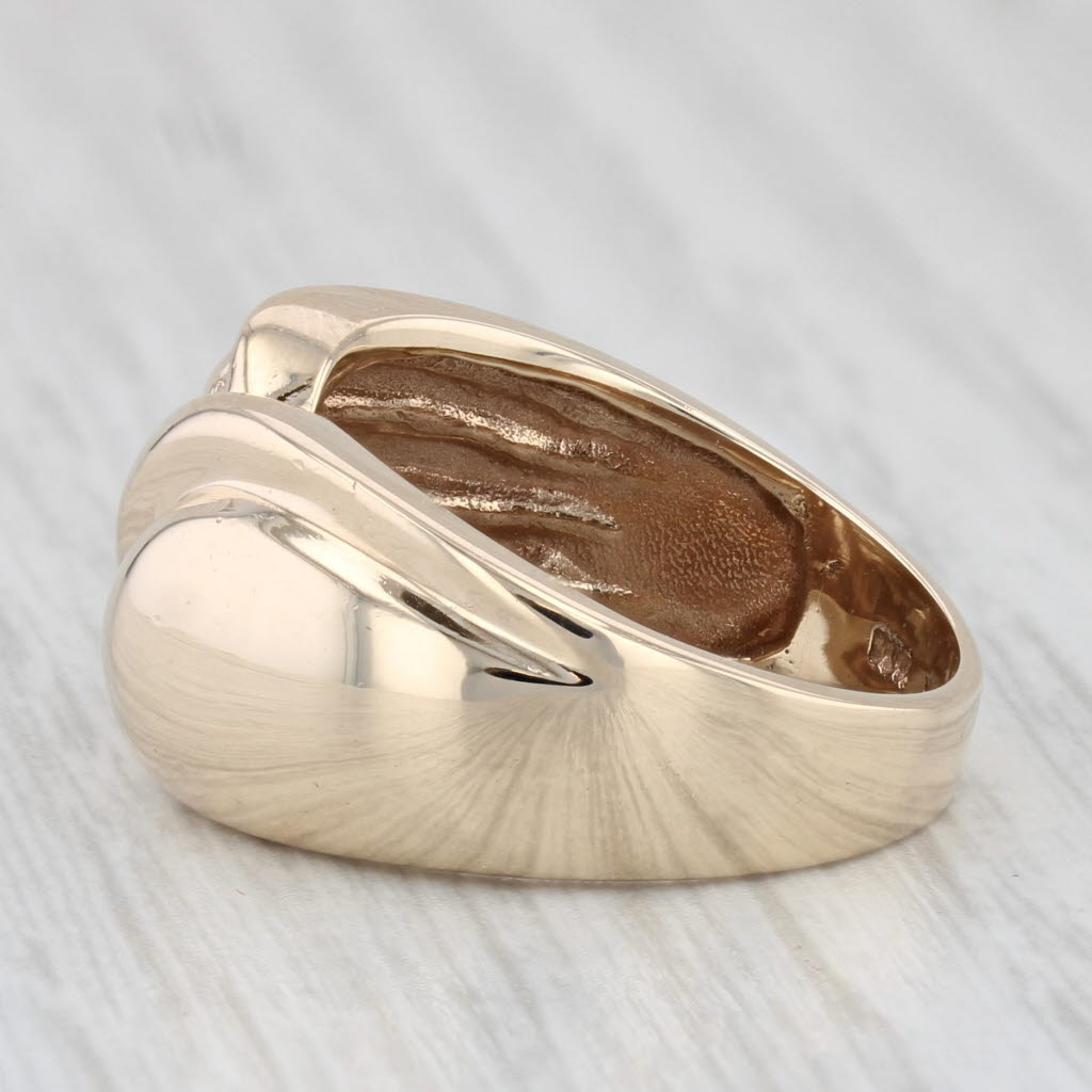 Beveled Knot Bow Ring 10k Yellow Gold Size 7 Band