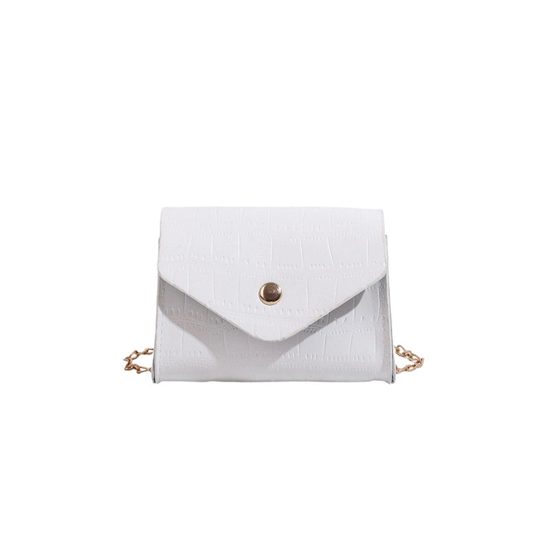 Women's Pu Leather Solid Color Basic Classic Style Square Flip Cover Shoulder Bag Crossbody Bag