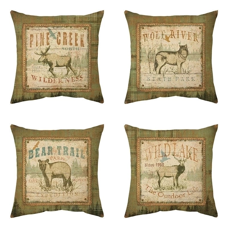 Cute Animal Short Plush Pillow Cases