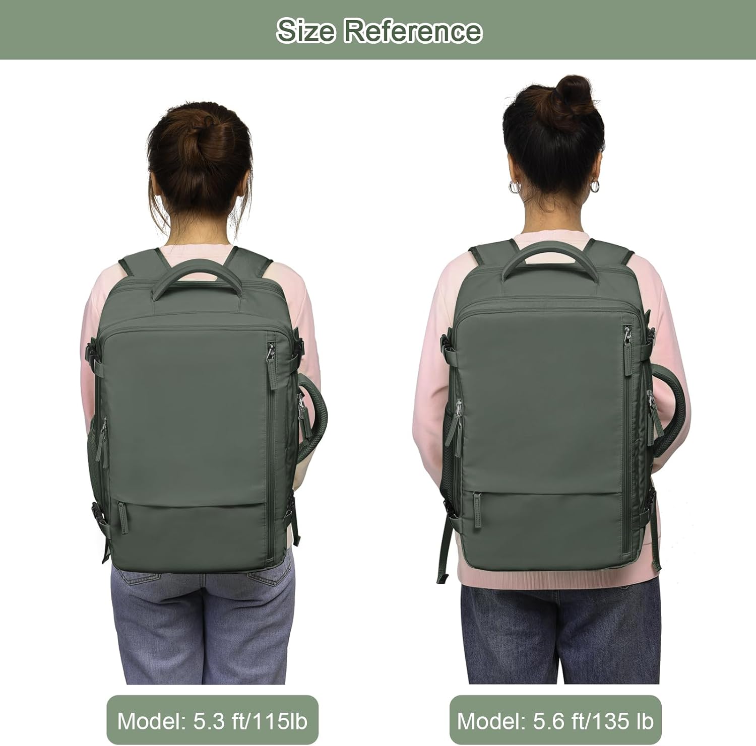 Large Travel Backpack for Women Men, Expandable 40L Carry On Backpack, 17 Inch Laptop Backpack College Bookbag, Waterproof Travel bag as Person Item Flight Approved