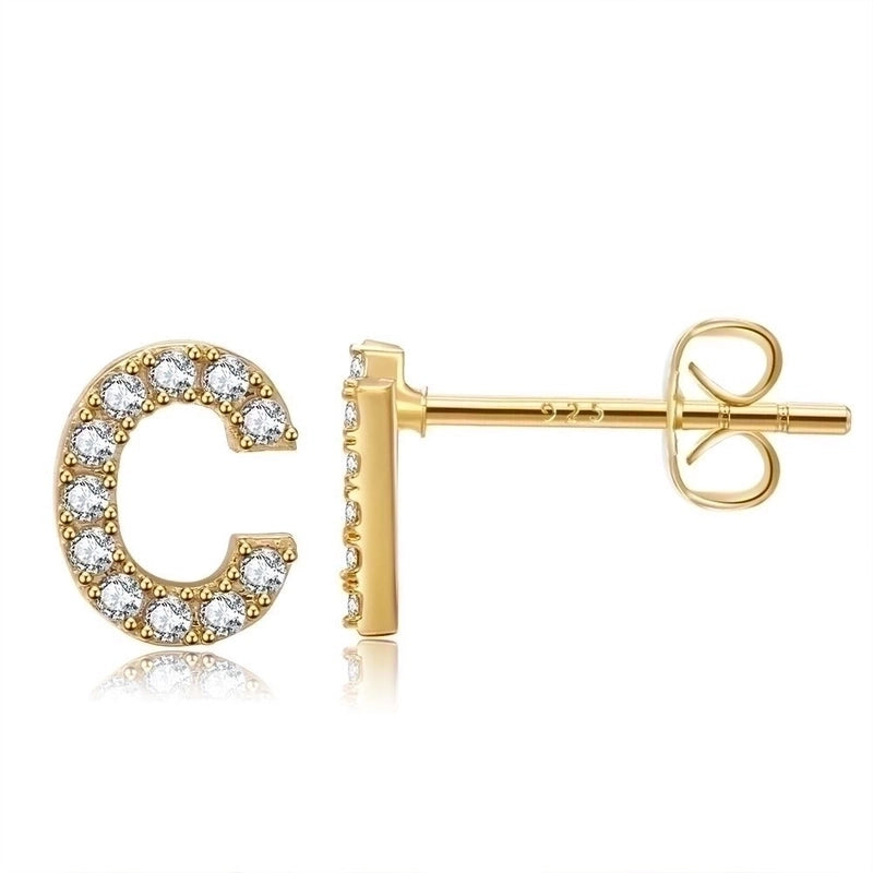 Ethnic Style Letter Copper Earrings Ear Studs