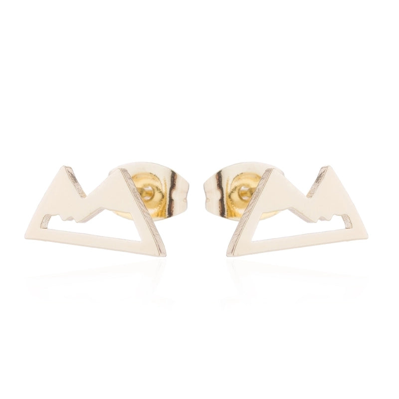 Minimalist Geometric Plating 304 Stainless Steel No Inlaid 18K Gold Plated Earrings