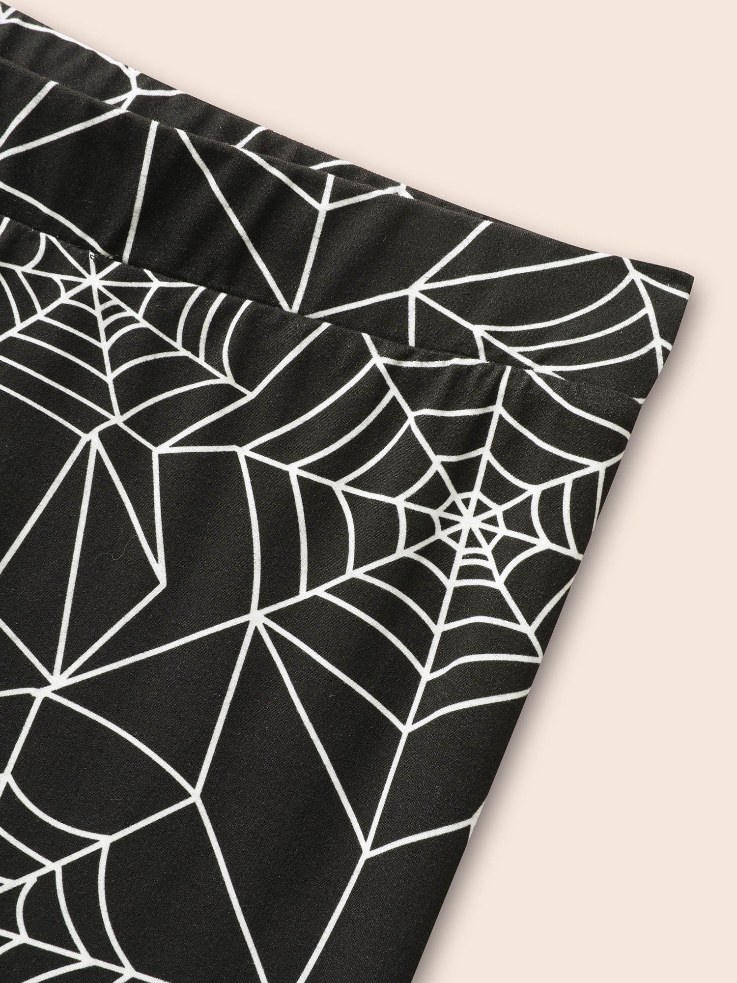 Spider Web Printed Slim-Fit Pants