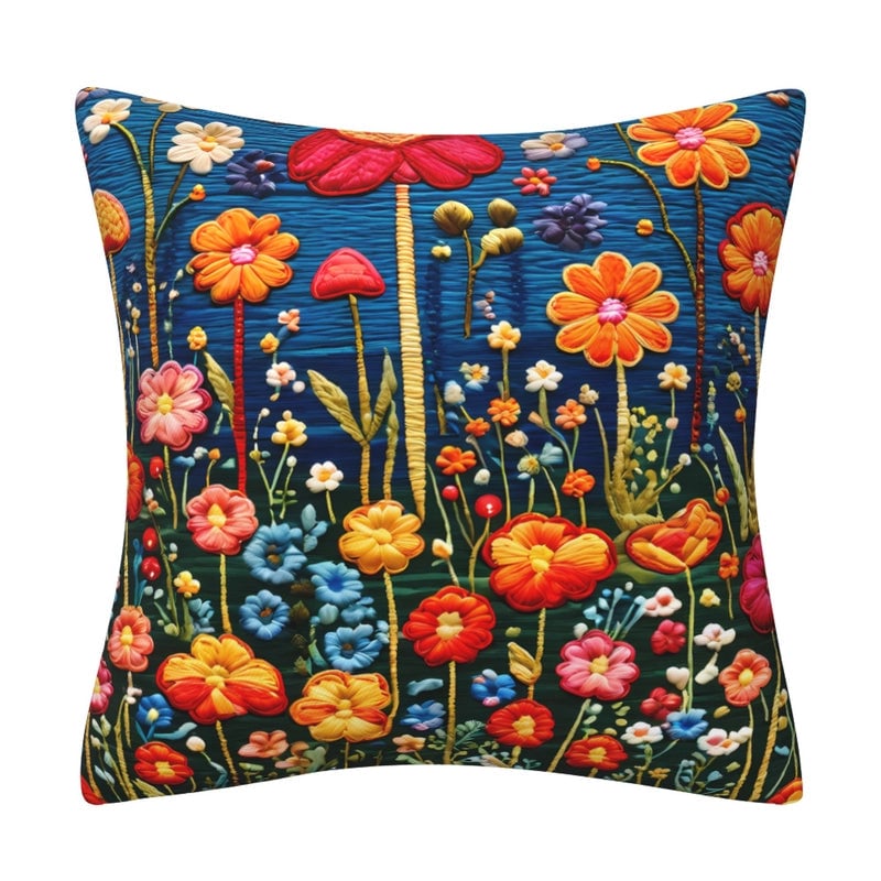 Elegant Classical Minimalist Floral Polyester Pillow Cases Couch & Sofa Decor
