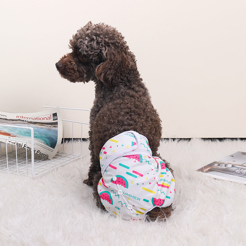 Fruit Printed Reusable Dog Cat Diaper Pants