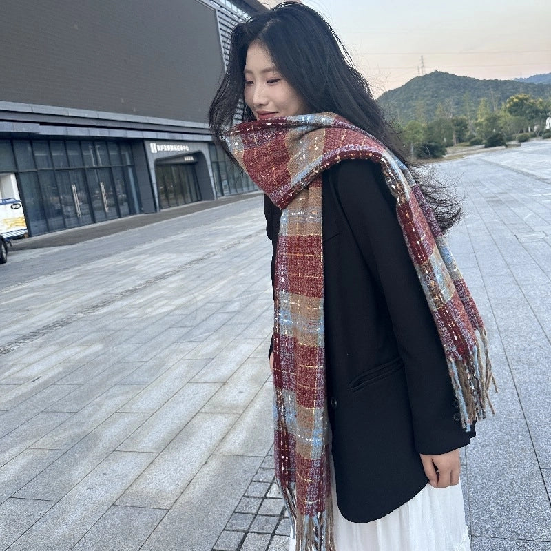 Women's Minimalist Classic Style Solid Color Imitation Cashmere Scarf