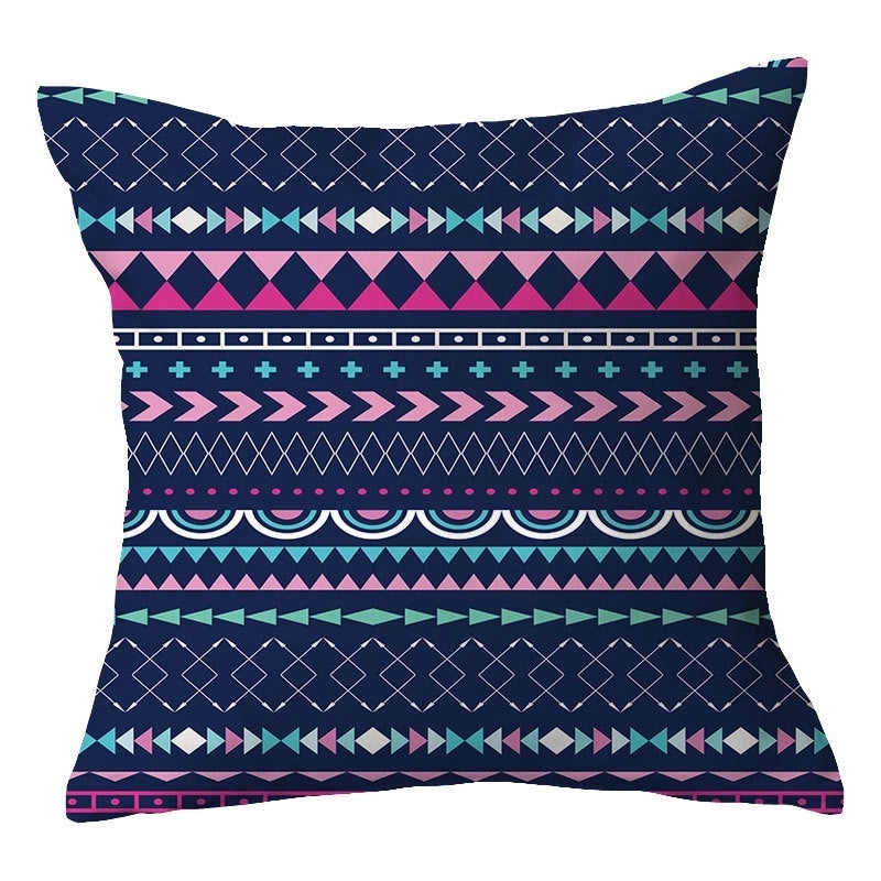 Casual Vacation Color Block Plush Pillow Cases