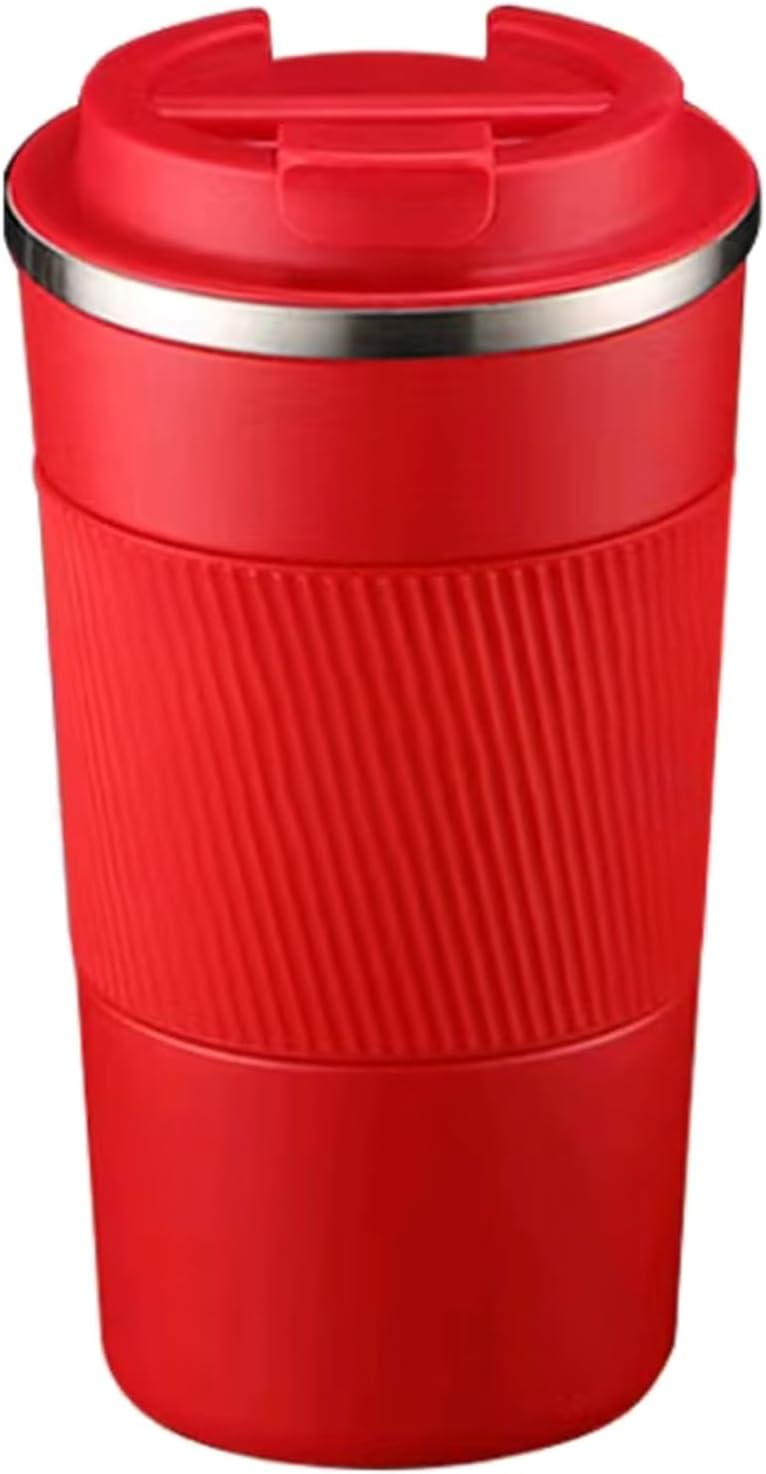 Senshuomy Travel Mug, Insulated Coffee Cup with Leakproof Lid, Reusable Coffee Cups Travel Cup, Stainless Steel thermaol Mug for Hot Cold Drinks (Green 380ml)
