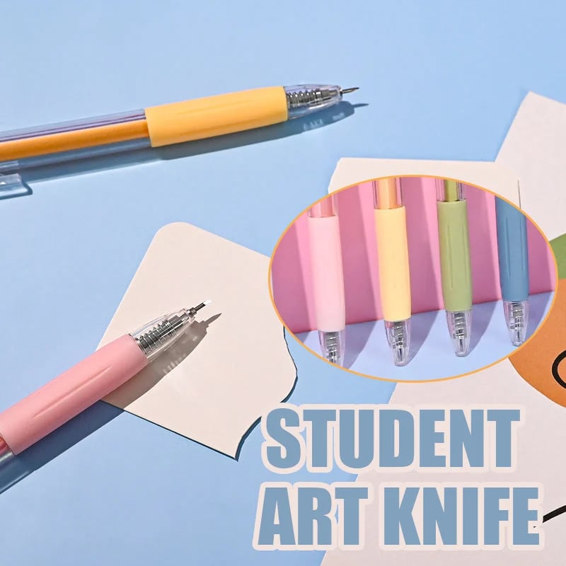 Cartoon Pattern Student Utility Knife Pen6 Pcs)