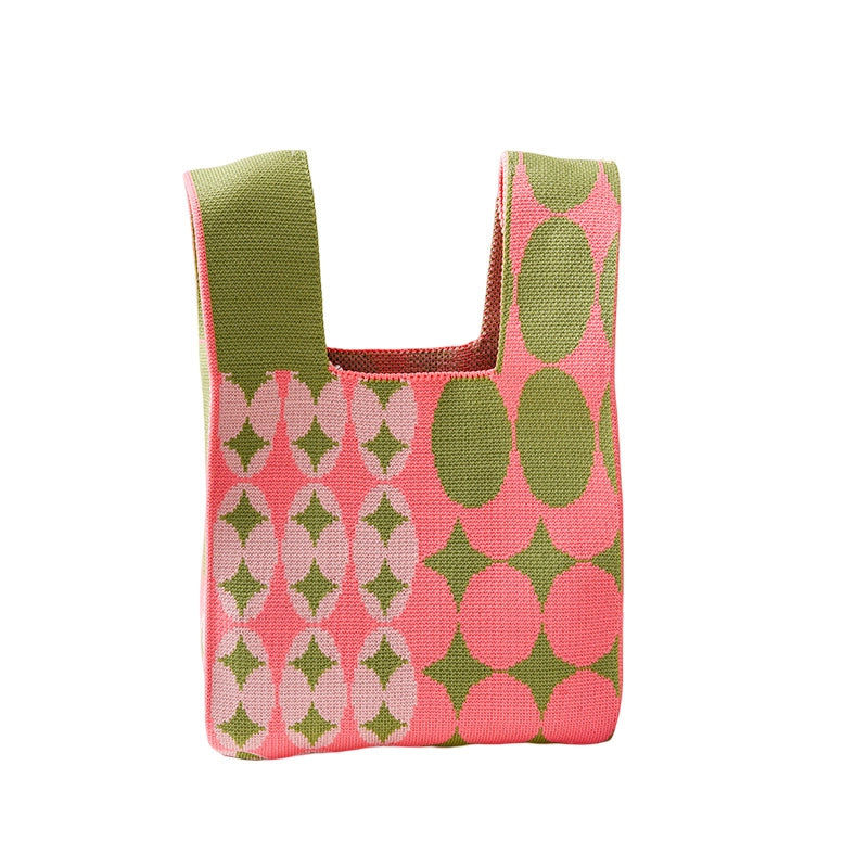 Women's Polyester Printing Classic Style Square Open Handbag