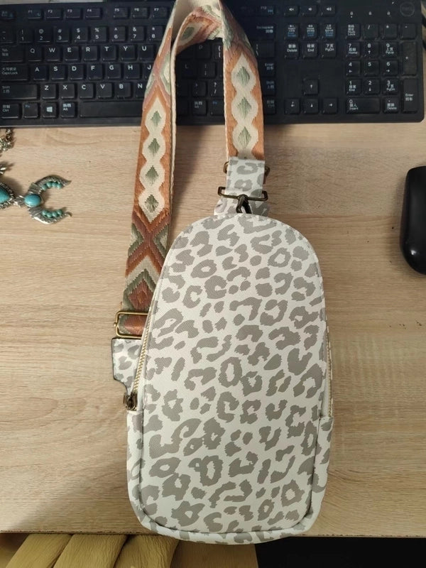 Women's Fashion Color Block Plaid Pu Leather Waist Bags