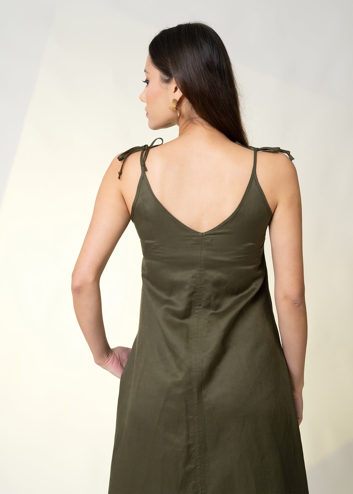 Strappy Maxi Dress With Side Pockets