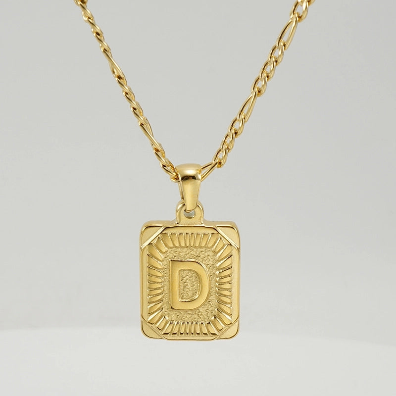 Fashion Letter Titanium Steel Plating Pendant Necklace 1 Piece