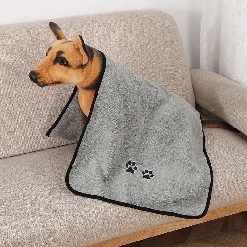 Pet Towel Water-absorbing Quick-drying Bath Towel Dog Cat Bathrobe