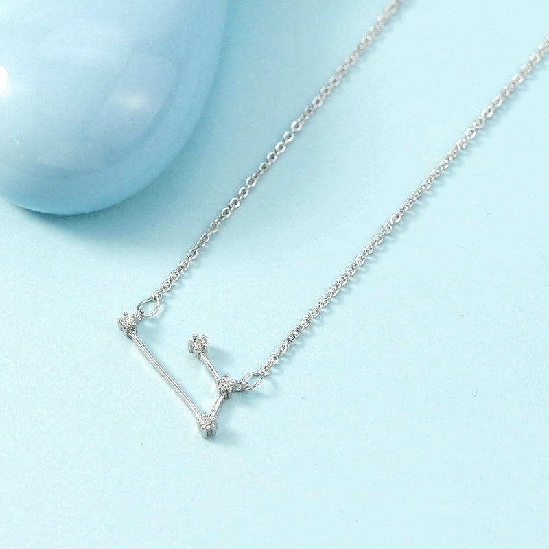 Minimalist Constellation Copper Plating Inlay Zircon Necklace