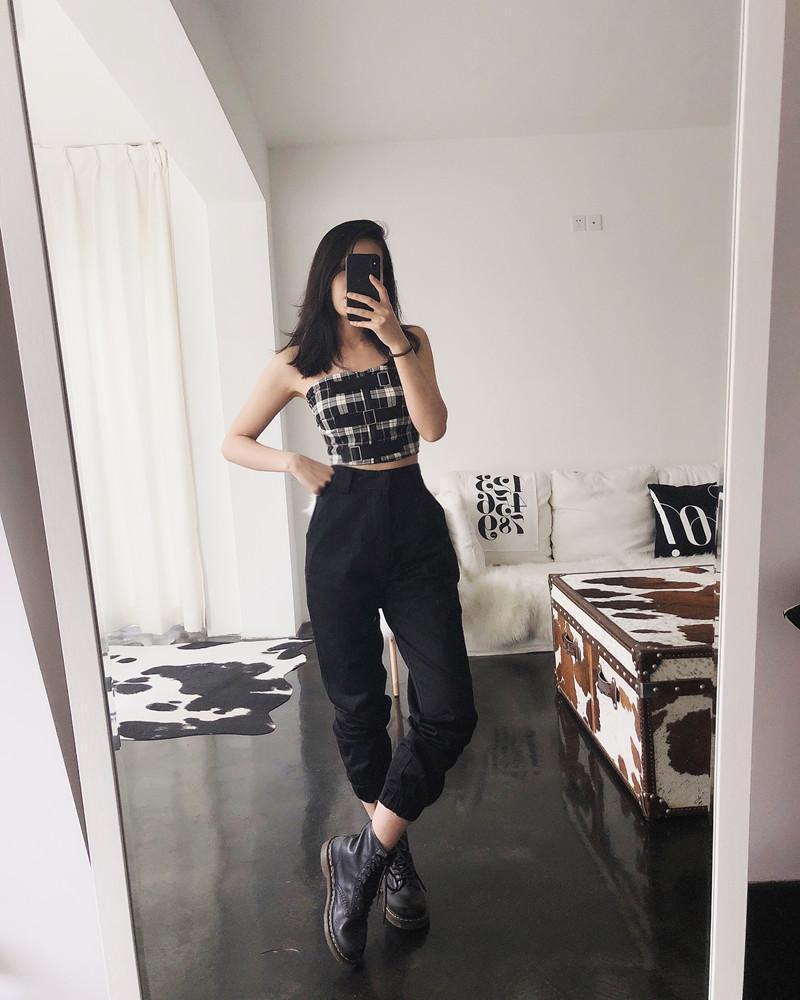 High Waisted Cargo Trousers