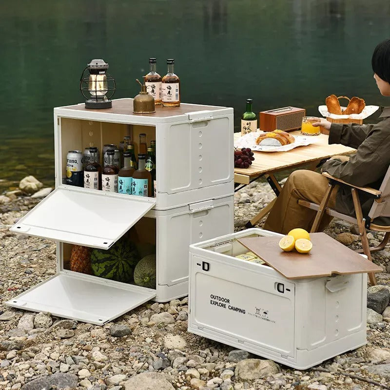 Foldable Outdoor Camping Storage Box. Portable Picnic Folding Box With Large Capacity. Organize Your Home & Car