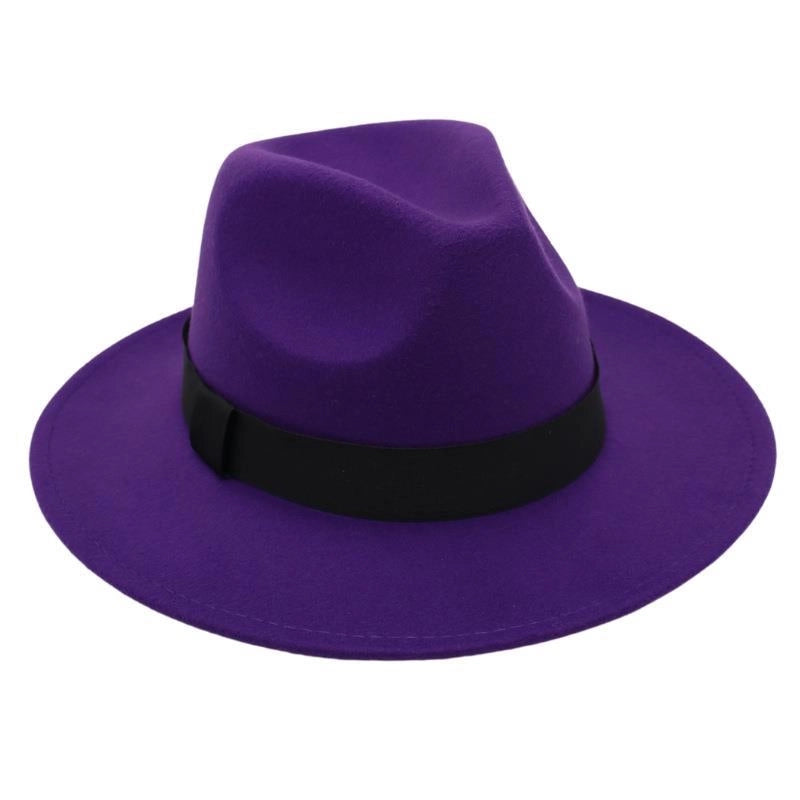 Beach Ferdo Hat Tie-dyed Top Hat Jazz Hat Men And Women Felt Hat Temperament Woolen Hat Trend