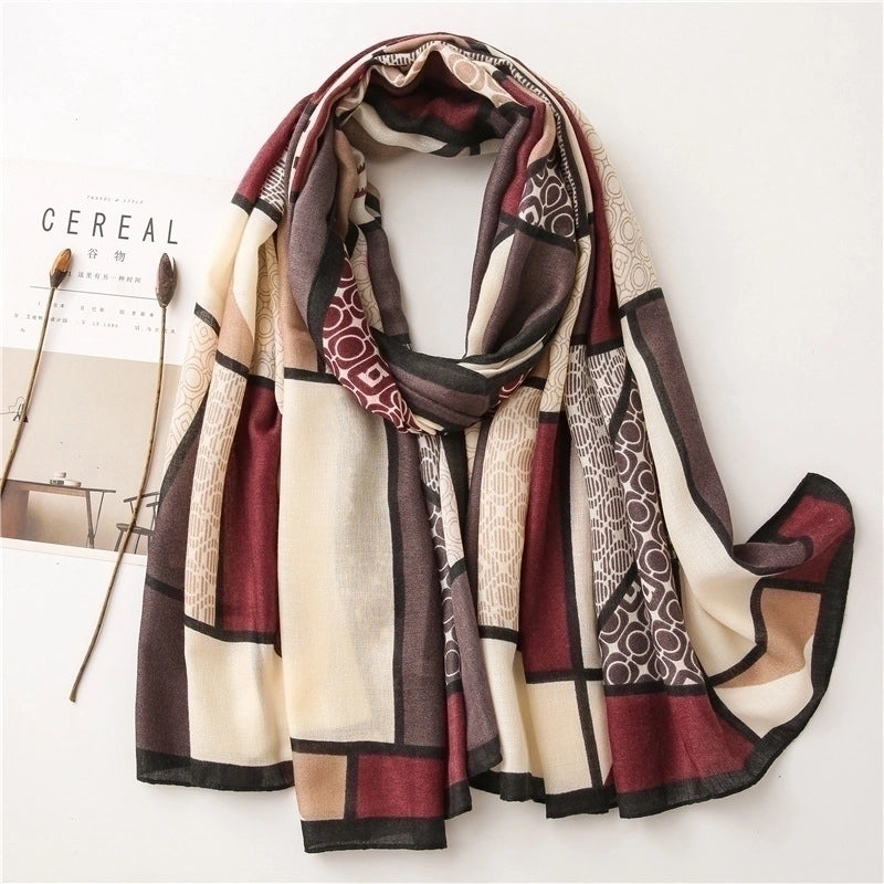 New Autumn Thin  Cotton And Linen Dual-use Wild Thickening Scarf