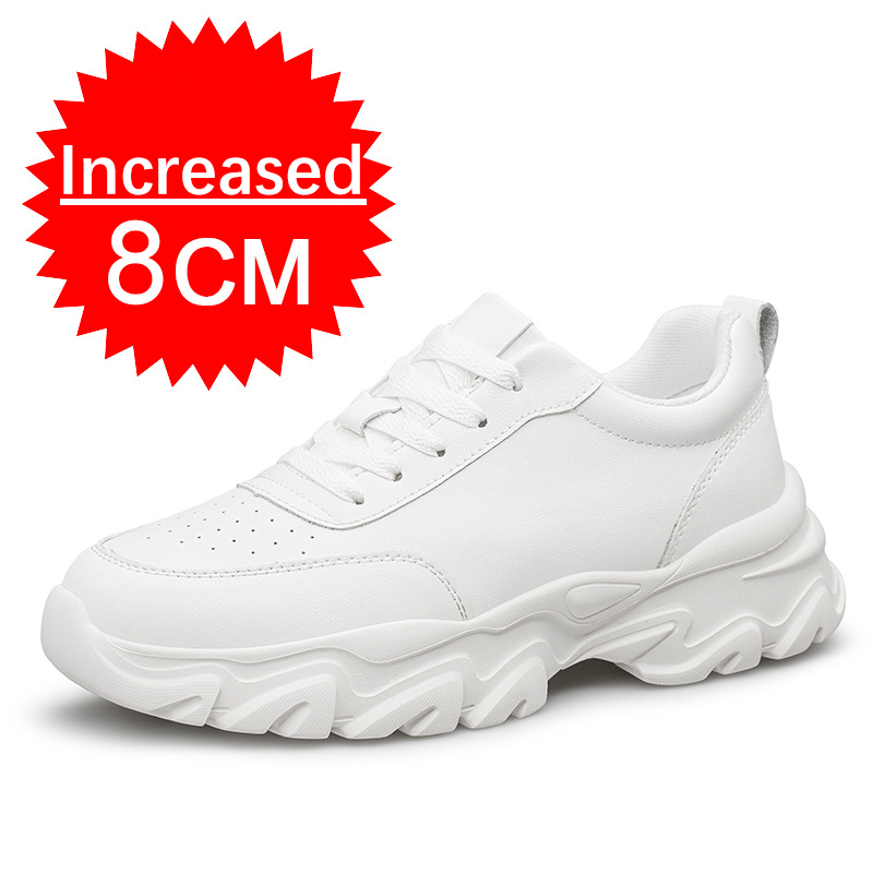 Gptsolvy Increasing Men Sneakers Elevator Shoes Inner Height Increasing 8CM Tennis Men Sports Heighten Increased High Quality Big Size 46