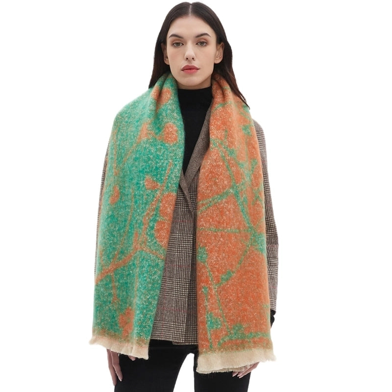 Unisex Casual Minimalist Color Block Polyester Scarf