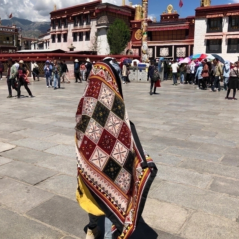 Women's Retro Vacation Geometric Cotton And Linen Scarf