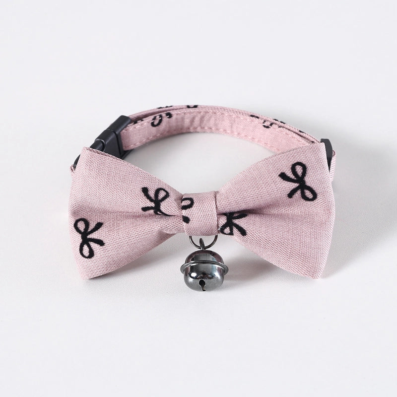 Pet  Bow Tie Tie Adjustable Cat Dog Collar Collar Bell Accessories