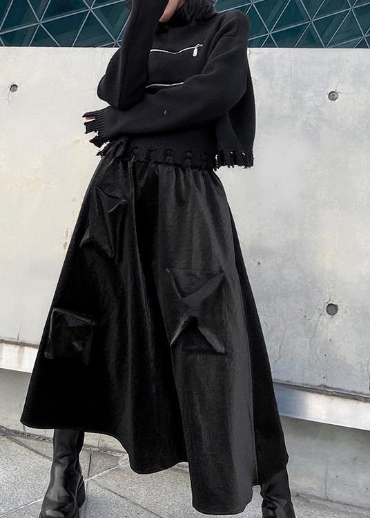 2024 autumn and winter  high waist mid length long skirt