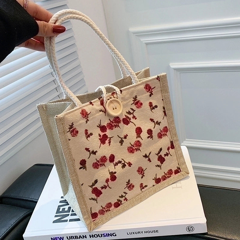 Women's All Seasons Canvas Vintage Style Handbag Square Bag