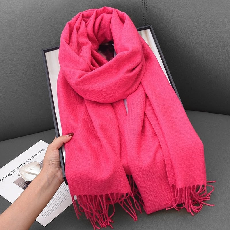 Women's Basic Solid Color Polyester Scarf
