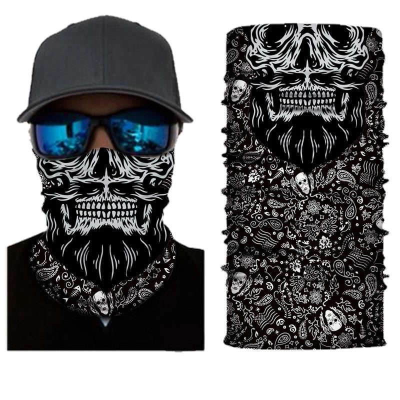 Unisex Casual Skull Printing Kerchief Mask