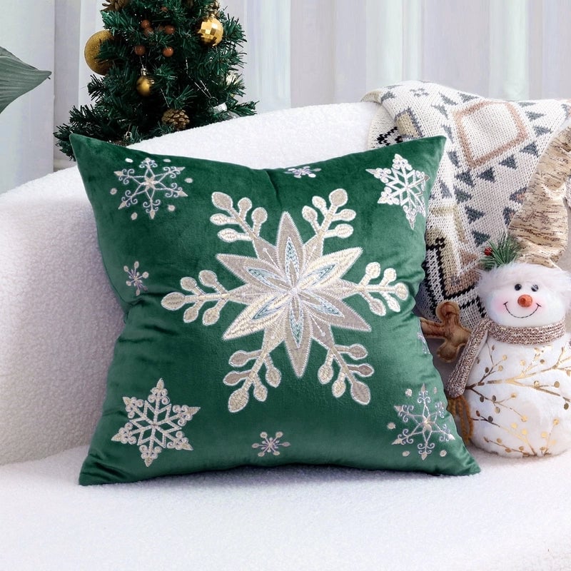 Fashion Christmas Tree Elk Short Plush Pillow Cases