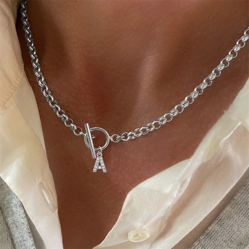 Elegant Minimalist Classic Style Letter 201 Stainless Steel 304 Stainless Steel Pendant Necklace
