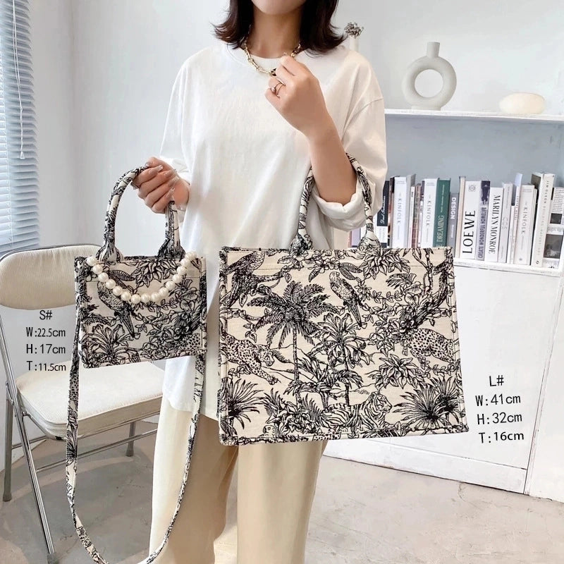 Women's Large Winter Autumn Canvas Vintage Style Handbag
