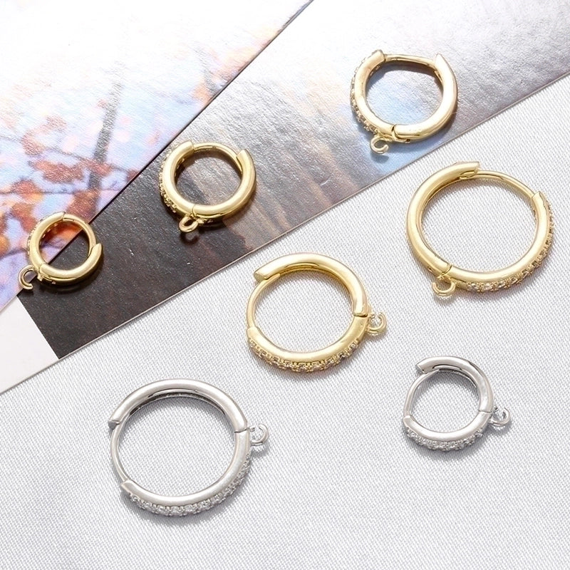 1 Pair Ig Style Minimalist Circle Plating Inlay Copper Zircon 18k Gold Plated Hoop Earrings