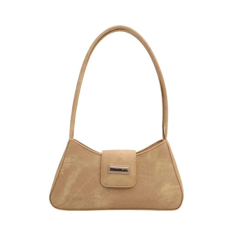 Women's Medium Pu Leather Solid Color Streetwear Zipper Underarm Bag