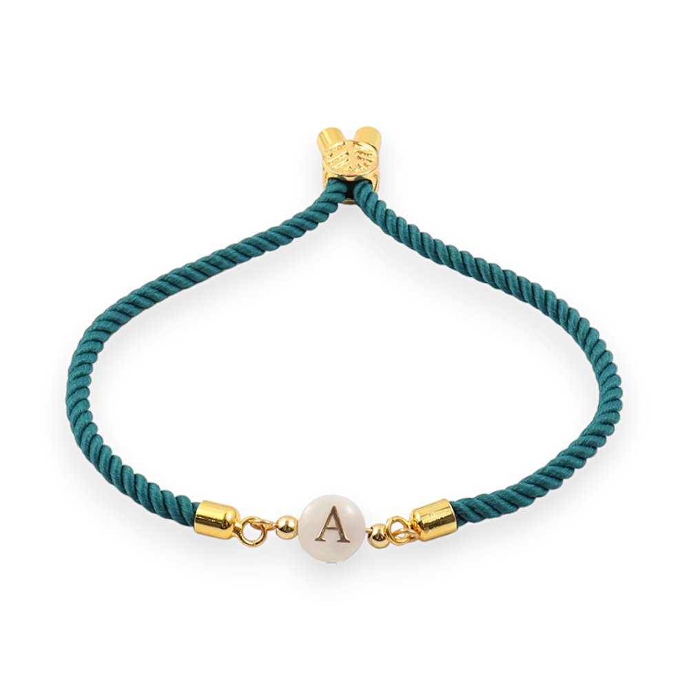 Adjustable Dainty Letter Initial Bracelet