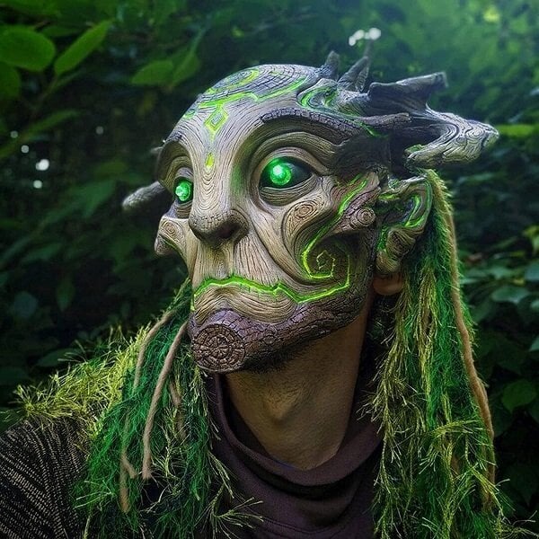 100% Handmade🎁Green Man Forest Spirit Mask