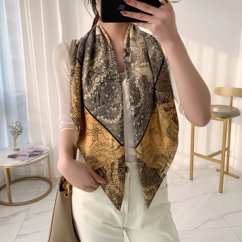 Women's Casual Minimalist Bag Shoe Polyester Silk Scarf