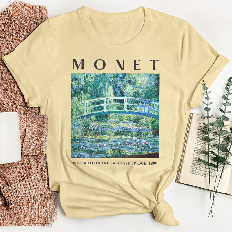 Monet Water Lilies And Japanese Bridge 1899 Teacher T-Shirt