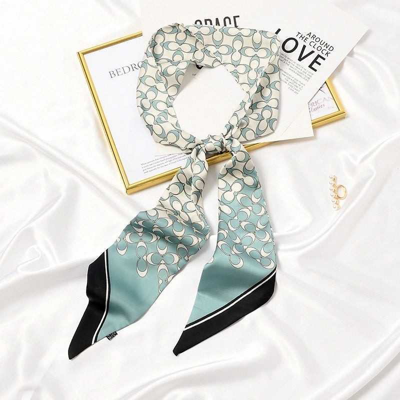 Women's Elegant Sweet Plant Satin Silk Scarf